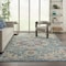Homeroots 8 x 10 ft. Light Blue & Ivory Distressed Area Rug 385585 - alternate 7